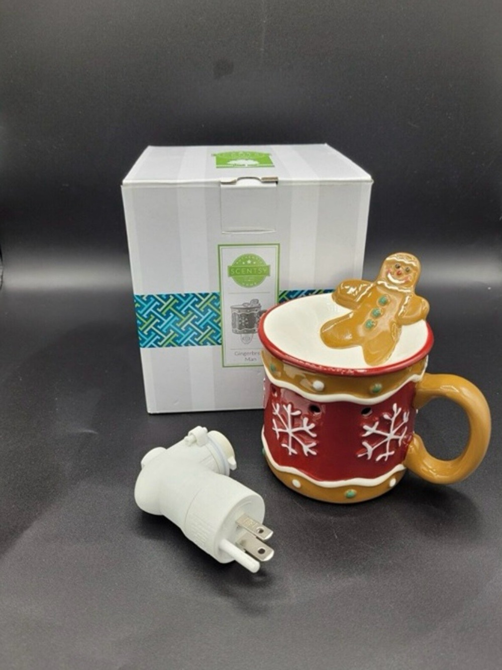 Gingerbread Man Wax Warmer Mug - Holiday Ceramic Warmer